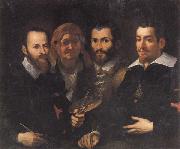 Francesco Vanni Self-Portrait with Parents and Half-brother Norge oil painting reproduction